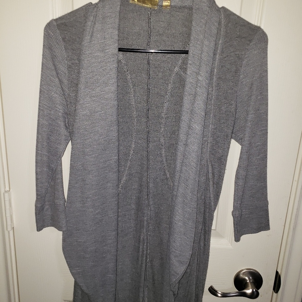 Long Grey 3/4 sleeve cardigan